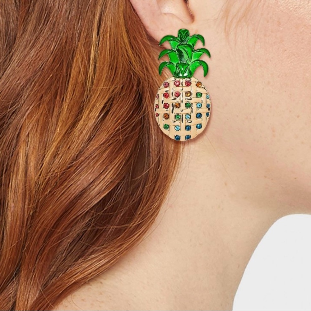 SUGARFIX by BaubleBar Sweet & Spikey Pineapple Earrings. NWT